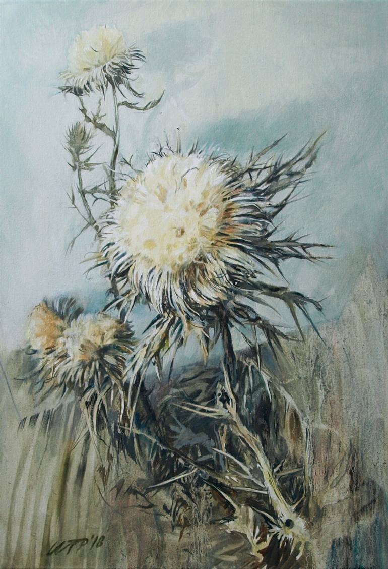 White thorns Painting by Sylvia Stratieva | Saatchi Art