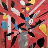Still Life of Flowers-Grey Vase by robert frankel