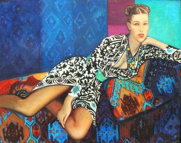 Original Figurative Women Paintings by Elvira Pyrkova