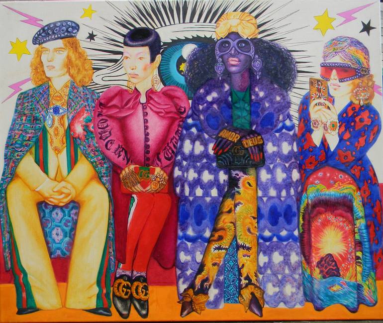 Original Figurative Fashion Painting by Elvira Pyrkova