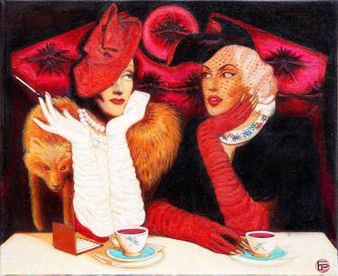 Original Art Deco Women Paintings by Elvira Pyrkova