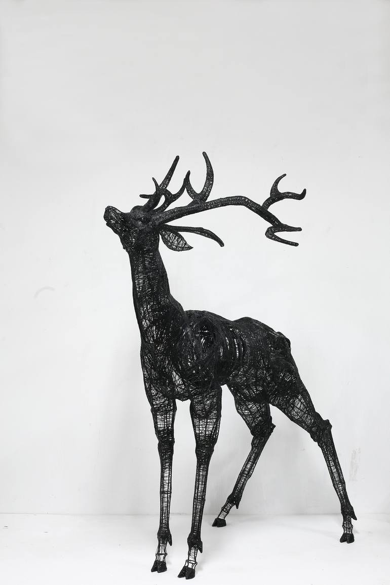 Original Fine Art Animal Sculpture by Yong-won SONG