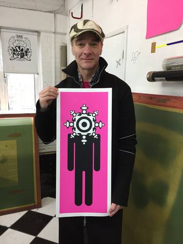 Saatchi Art Artist Russell Shaw Higgs; Printmaking, “Pink Pedestrian no. 2” #art