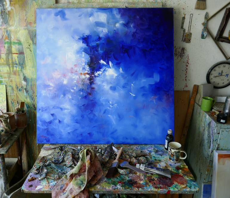 Original Abstract Landscape Painting by Popei Ioan