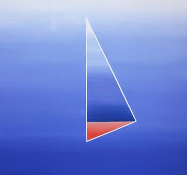 Triangle on a blue background thumb