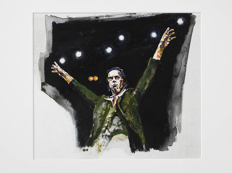 Nick Cave On Stage Painting By Benno Noll Saatchi Art