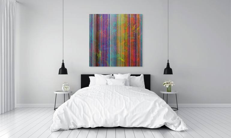 Original Colorful Abstract Painting by Magnus Björklundh