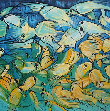 Print of Impressionism Fish Paintings by Simone Halloran
