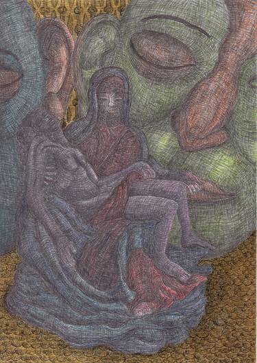 Print of Figurative Religious Drawings by claudio artista