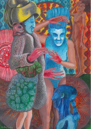 Original Figurative People Painting by Claudio Artista