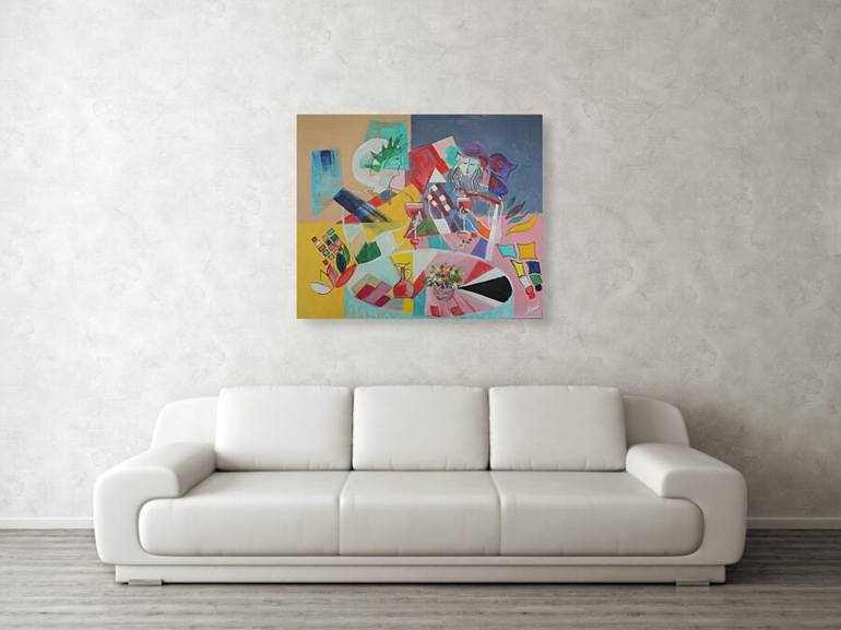 Original Abstract Expressionism Abstract Painting by Shahid Zuberi