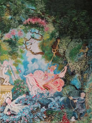 Original Rococo Erotic Paintings by Shahid Zuberi