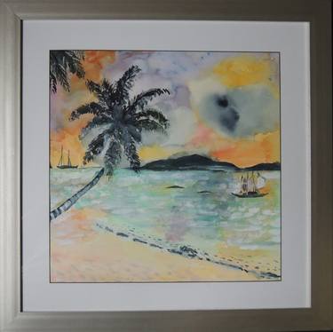 Print of Expressionism Beach Paintings by Shahid Zuberi