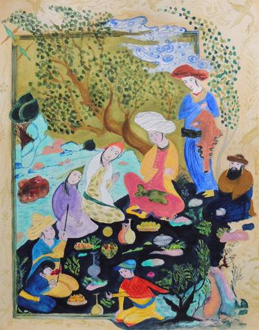 Print of Figurative World Culture Paintings by Shahid Zuberi