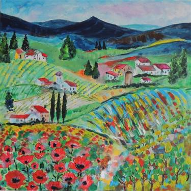 Original Expressionism Landscape Paintings by Shahid Zuberi