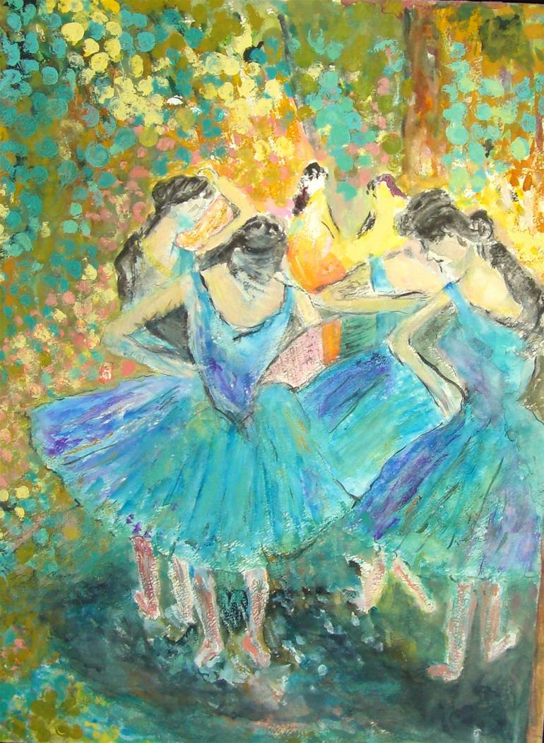 Ballet Dancers Painting by Shahid Zuberi | Saatchi Art