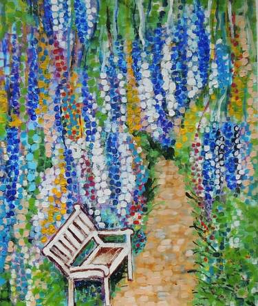 Original Impressionism Garden Paintings by Shahid Zuberi