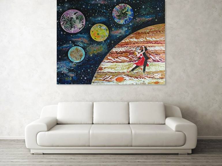 Original Fine Art Outer Space Painting by Shahid Zuberi