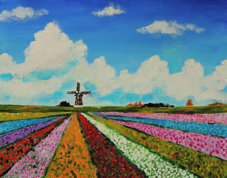 famous flower field paintings