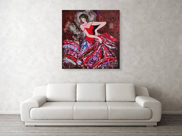 Original Abstract Expressionism Women Painting by Shahid Zuberi