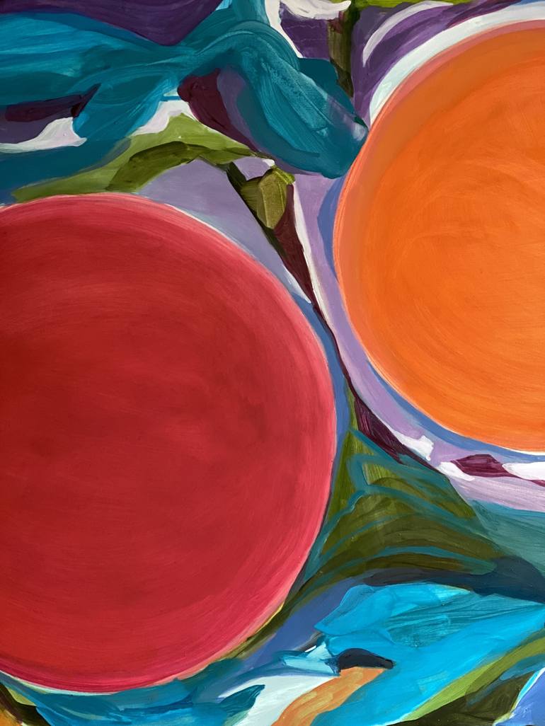 Original Abstract Botanic Painting by STACY GIBBONI