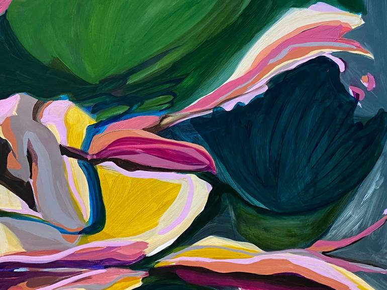 Original Abstract Floral Painting by Stacy Gibboni