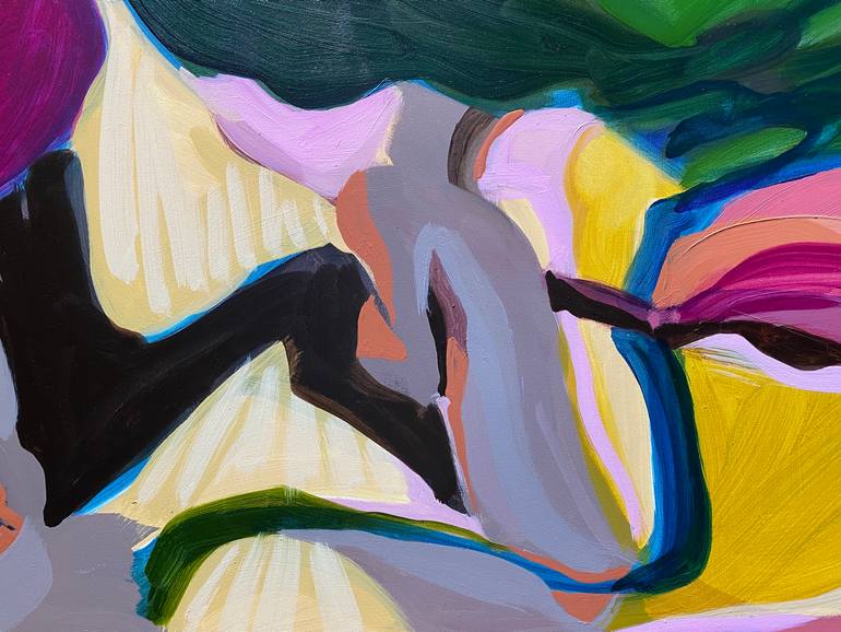 Original Abstract Floral Painting by Stacy Gibboni