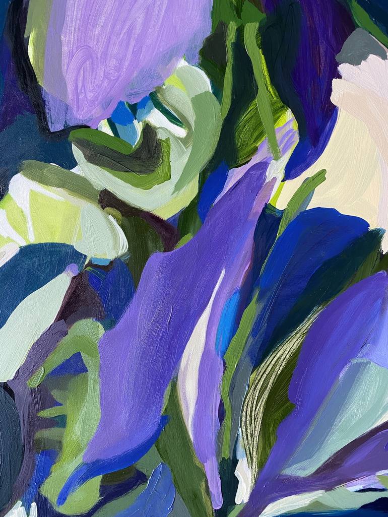 Original Abstract Floral Painting by STACY GIBBONI