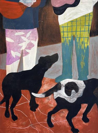 Original Fine Art Dogs Paintings by Martin Webb