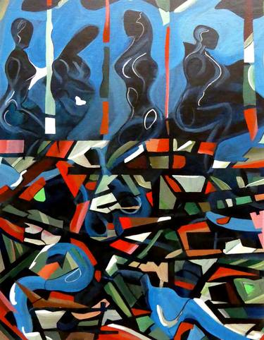 Original Cubism Abstract Painting by John Lyes