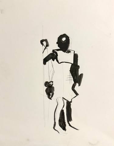 Original Figurative People Drawing by Dimeji Onafuwa
