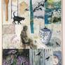 Oil and ink painting on canvas , mixed media , patchwork on canvas.
"The chinese algorithm landscape"-
The masterplan of an timeless emperor