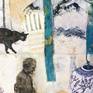 Oil and ink painting on canvas , mixed media , patchwork on canvas.
"The chinese algorithm landscape"-
The masterplan of an timeless emperor