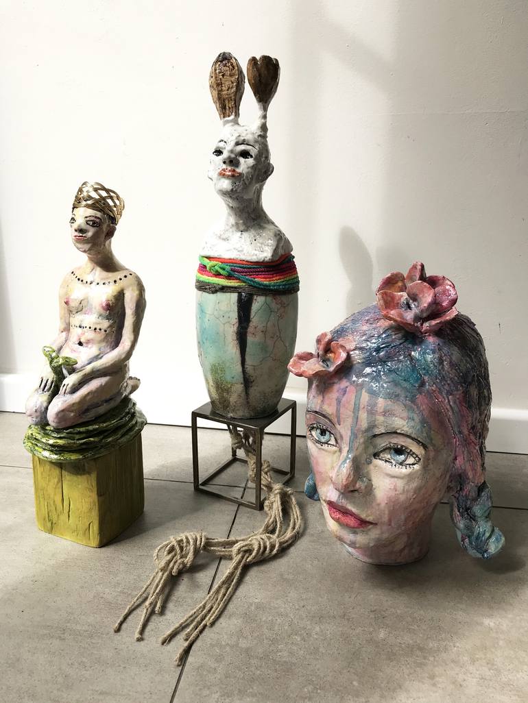 Original Portrait Sculpture by Lucie Hoffmann