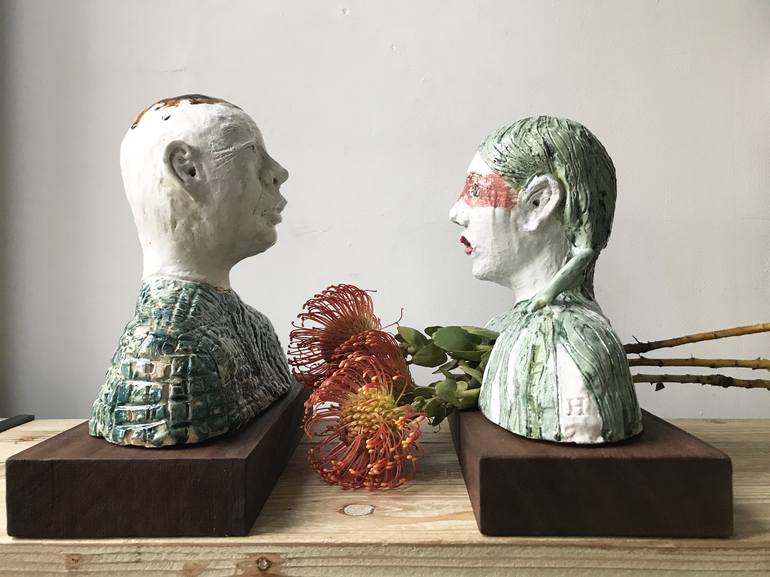 Original Figurative Portrait Sculpture by Lucie Hoffmann