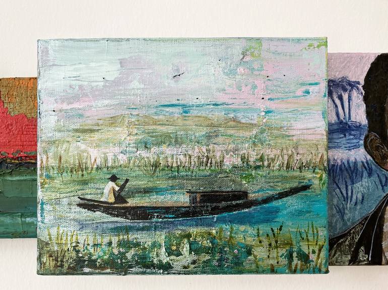 Original Documentary Boat Painting by Lucie Hoffmann