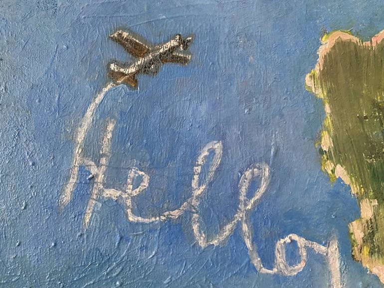 Original Documentary Aeroplane Painting by Lucie Hoffmann