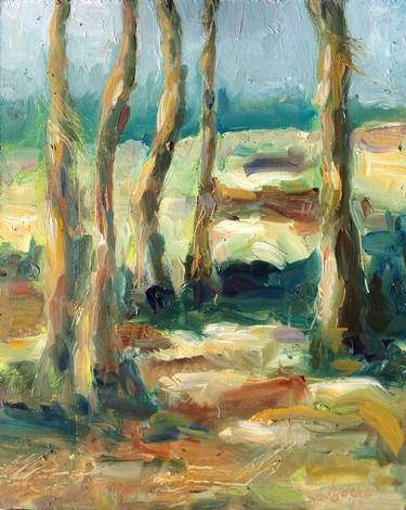 Print of Impressionism Tree Paintings by Lydeke van Beersum