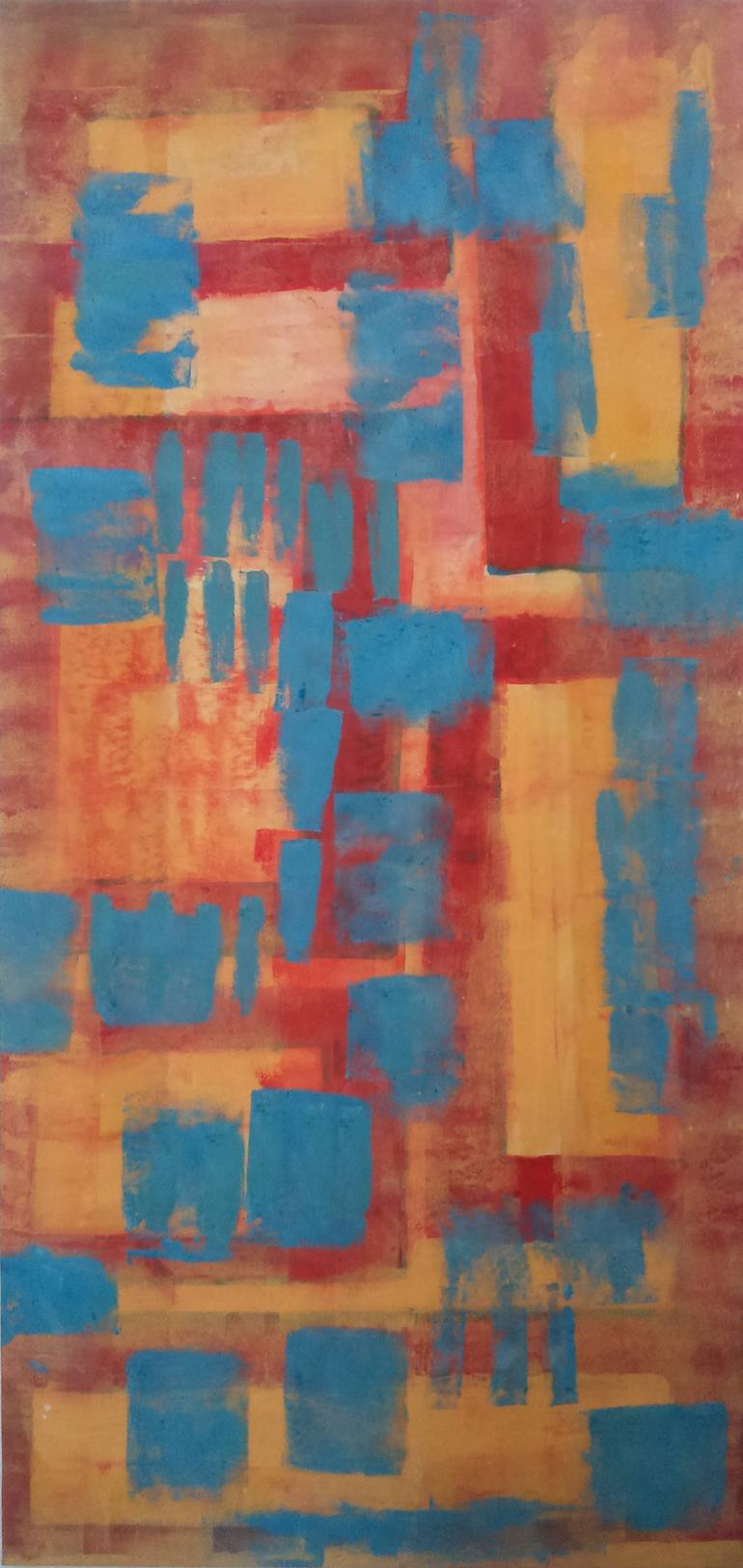 easy geometry Painting by Claudia Tijman Marcus | Saatchi Art, image size:770x1626