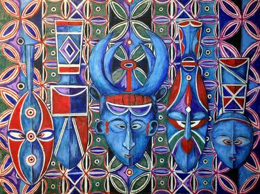 Print of Abstract Expressionism Popular culture Paintings by Igwe Nwigwe