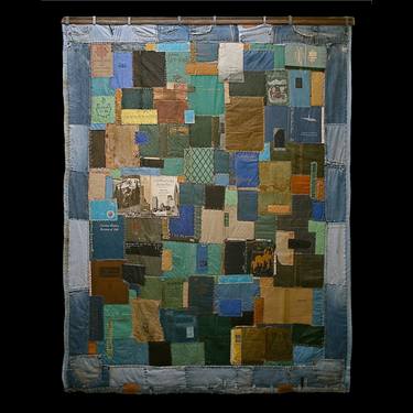 Dharma Blues - The Jack Kerouac Book-Cover Crazy Quilt thumb