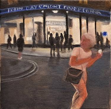 Original Figurative Cities Painting by Adrian Eckersley