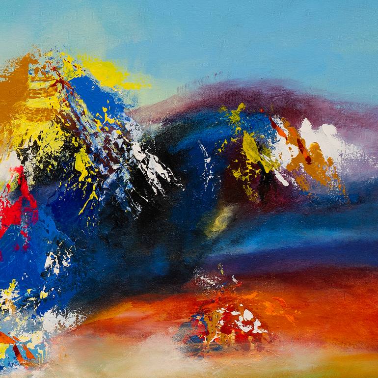 Original Abstract Landscape Painting by Cr Shelare