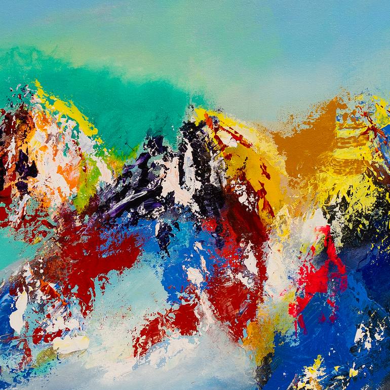 Original Abstract Landscape Painting by Cr Shelare