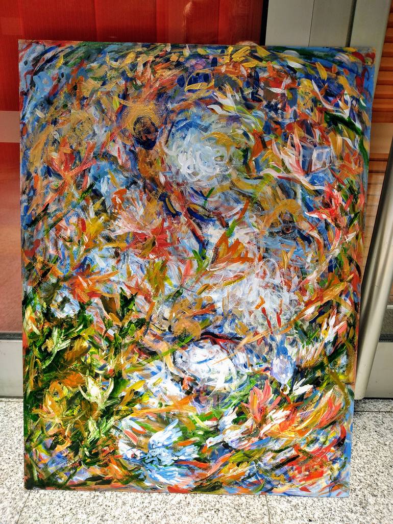 Original Abstract Expressionism Abstract Painting by Nada Sucur Jovanovic
