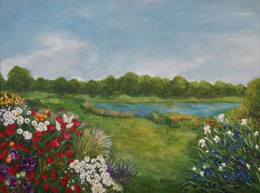 Original Realism Garden Paintings by Graciela Castro