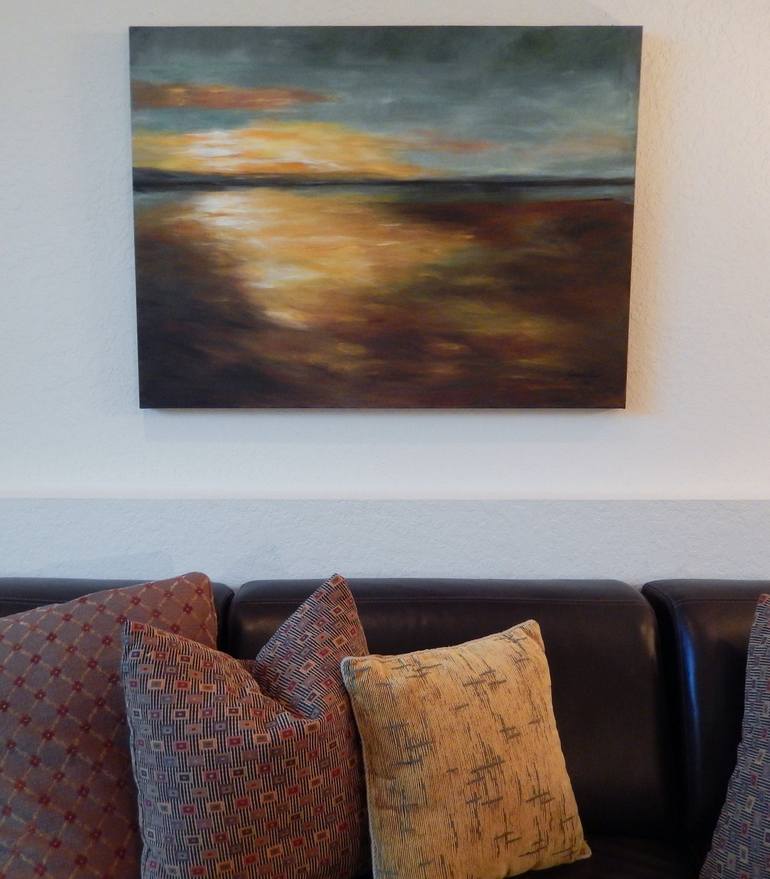 Original Abstract Landscape Painting by Graciela Castro