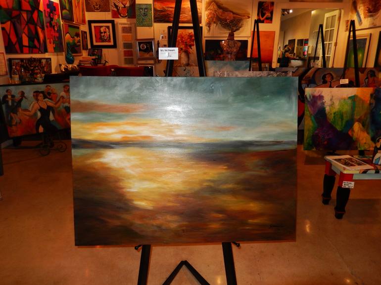 Original Abstract Landscape Painting by Graciela Castro