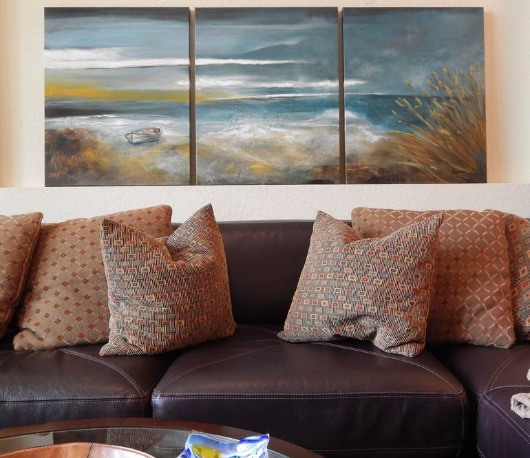 Original Abstract Beach Painting by Graciela Castro