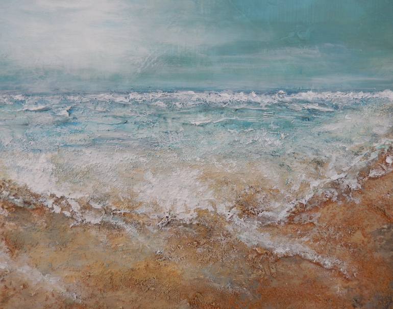 Original Abstract Beach Painting by Graciela Castro